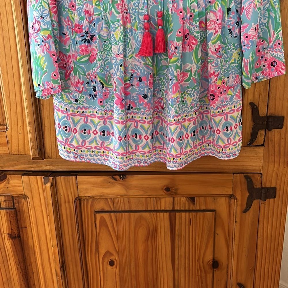 Lilly Pulitzer Marilina Pintucked Tunic Top - Picture 4 of 6